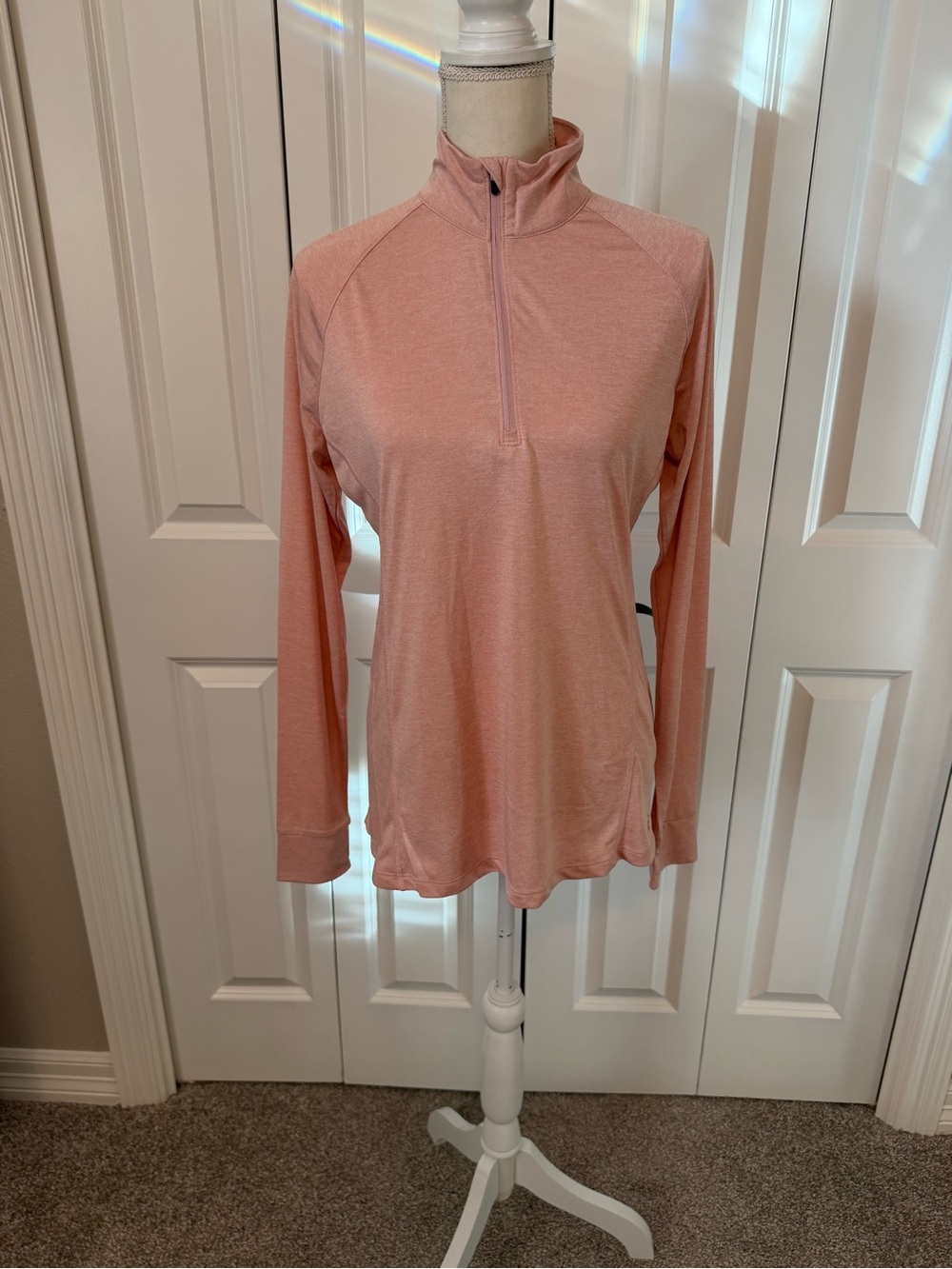 BCG Women’s Lightweight Pink Quarter-Zip Pullover Size Large GUC